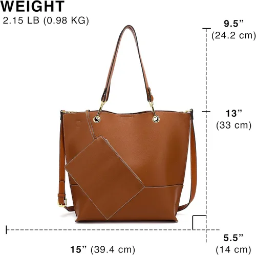 Vista 3 de Scarleton Bolso tote para mujer, bolsos y bolsos de piel sintética, bolso de hombro, bolso con asa superior, bolso Hobo con bolsa, H1035