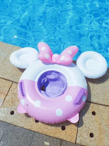 Vista 4 de Umbresen Flotador de natación para bebé, anillo de natación inflable lindo con asiento y asa, flotadores de piscina, juguetes, balsa de agua