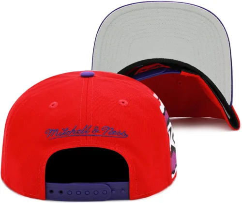 Vista 4 de Mitchell & Ness Toronto Raptors NBA Jumbotron Snapback Gorra ajustable - RojoPúrpura, Rojo