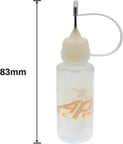 Vista 2 de Botella de plástico con gotero de aceite/líquido de 0.5 fl oz / 0.5 onzas con punta de aguja, paquete de 5 unidades #2102