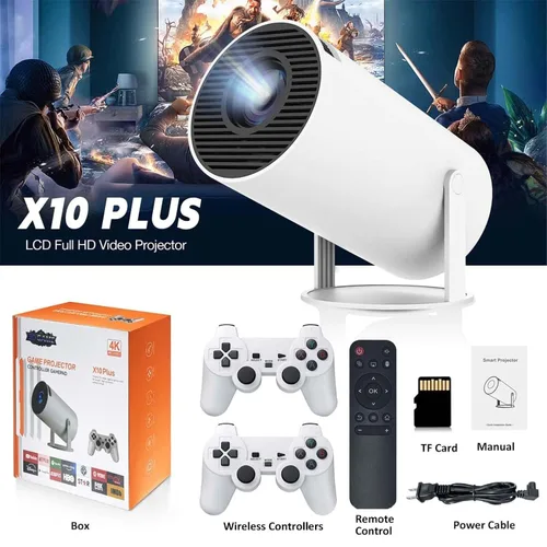 Vista 4 de Retro Game Console with Projector, 4K HD Retro Game Projector with 2 Wireless Controllers, HDMI Output, WIFI