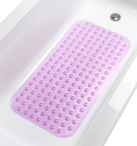 Vista 26 de Tapete de ducha antideslizante de 20"x20" (solo duchas lisas/sin textura, no para sobre desagüe) Seguro, limpio, lavable a máquina, agarre superior