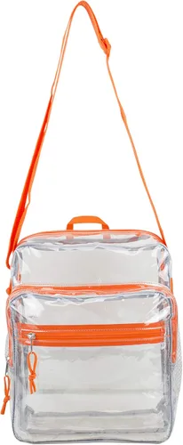 Vista 2 de Eastsport Bolsa transparente aprobada para estadios con correa cruzada ajustable de 12 x 10 x 6 pulgadas, bolsa de mensajero transparente