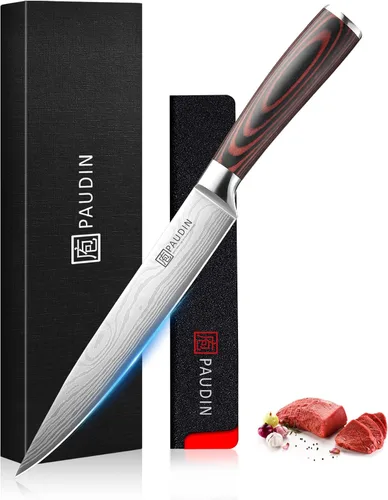 Vista 8 de PAUDIN Cuchillo de pelar, cuchillo de fruta de 3.5 pulgadas, cuchillo de pelar forjado de acero inoxidable de alto carbono 5Cr15Mov, cuchillo