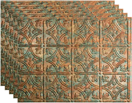 Vista 30 de FASÄDE - Paquete de 5 paneles de loseta en muro decorativa de vinil con estilo/patrón tradicional de 18x24 pulgadas
