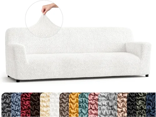Vista 35 de PAULATO BY GA.I.CO. Funda para Silla - Funda para Sillón - Funda para Sillón - Funda de Tela Suave - Protector de Muebles Elegante de Ajuste Ceniza