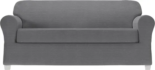 Vista 11 de Zenna Home Funda elástica de felpilla para sofá, color marfil/hueso, 1 pieza, suave y elástica para sofás, tela resistente a las arrugas, fácil