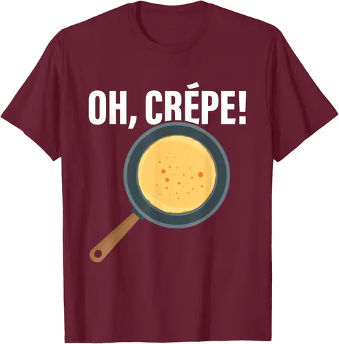 Vista 12 de Divertido juego de palabras "Oh, Crepe!" para crepes y pasteleros, Negro