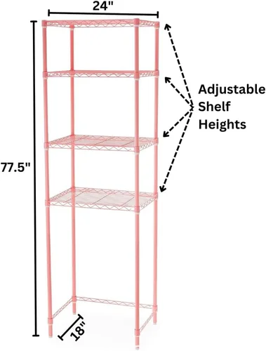 Vista 3 de DormCo Suprima® - Mini estante de altura extra, color rosa