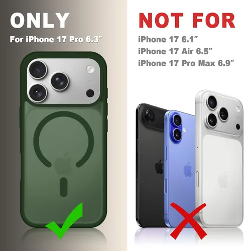 Vista 1043 de Funda para Google Pixel 10 Pro XL, cubierta magnética mate, color negro Fit for MagSafe, Screen Protector included, Shockproof Military Grade
