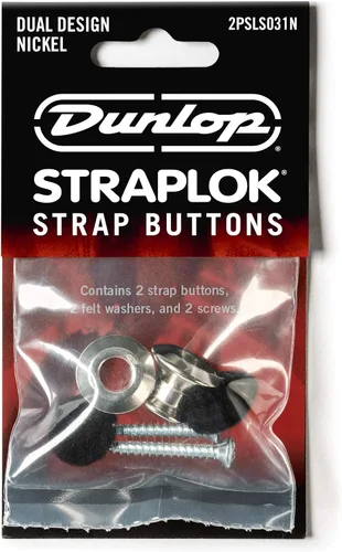 Vista 2 de Jim Dunlop Straplok® Juego de botones de correa de doble diseño - Níquel