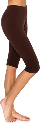 Vista 33 de Leggings Depot NCL27 pantalones capri para yoga de algodón premium suave Negro