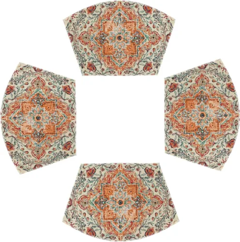 Vista 11 de Artoid Mode Juego de 4 manteles individuales estilo boho de plata, 30x46 cm rústicos de estilo granja para decoración mágica de mesa de otoño