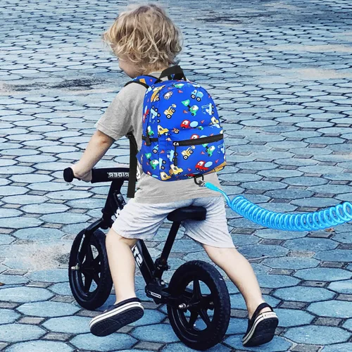 Vista 5 de Accmor Mochila para niños pequeños con correa, lindas mochilas para niños con eslabón de muñeca antipérdida, mini mochila para bebé, arnés