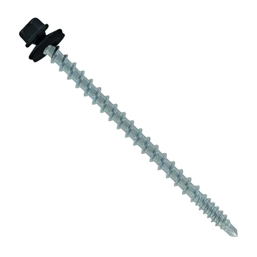 Vista 64 de Fasteners Plus ST Fastening Kwikseal Woodbinder Tornillos de Metal a Madera #10 X 1 Burgundy con Arandela de Goma EPDM, 250 Unidades - Diseñados