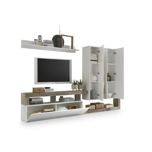 Vista 2 de Mueble de TV DKD Home Decor Blanco Metal Aluminio Madera MDF 277 x 75 x 173 cm 277 x 35 x 173 cm