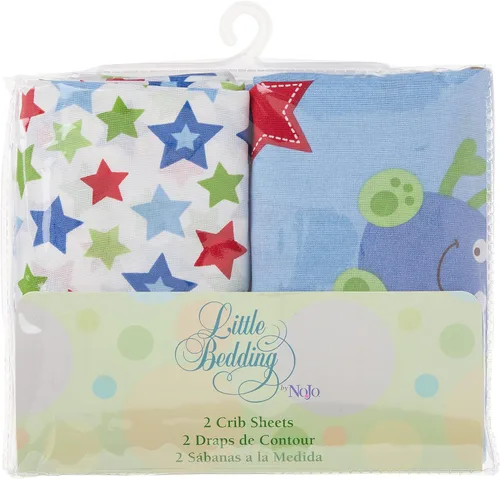 Vista 5 de Little Bedding by NoJo Monster Babies - Juego de sábanas para cuna de 2