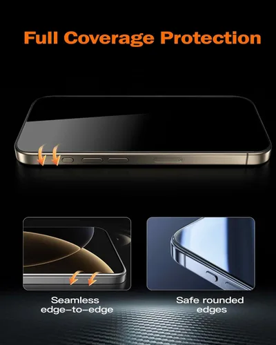 Vista 6 de chubbycable ChubbyShield Ultra - Protector de pantalla de privacidad para iPhone 15, 2 unidades, protector de pantalla antiespía con caja