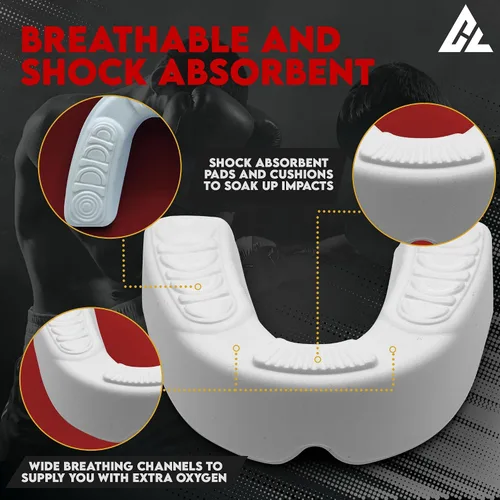 Vista 3 de Protector bucal moldeable para adultos con funda ventilada Boquilla transpirable de ajuste personalizado para hombres y mujeres Protector bucal