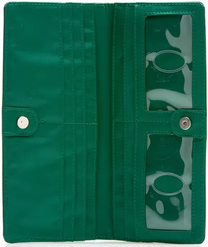Vista 5 de Big Skinny Billetera delgada de cuero para mujer, con capacidad para hasta 40 tarjetas