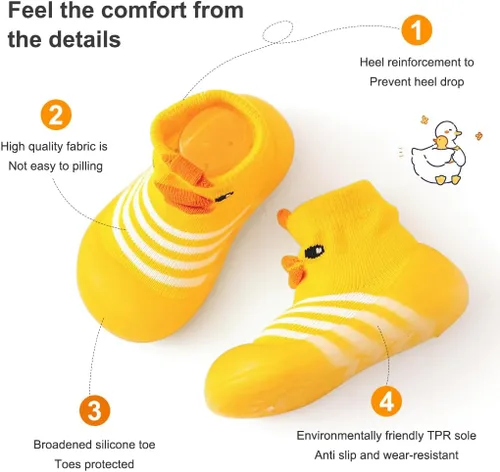Vista 7 de Zapatos para caminar lindos del bebé, suela de goma suave antideslizante zapatillas de deporte de las niñas del bebé, zapatos de primera caminata