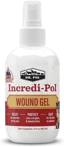 Vista 2 de Dr. Pol Incredi-Pol - Gel en aerosol para perros, gatos y todos los animales, gel para el cuidado de heridas de perros para aliviar la picazón