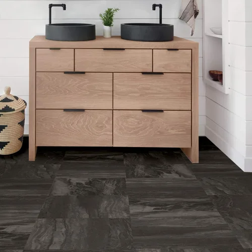 Vista 8 de FloorPops FP3328 - Azulejos para el suelo Raven adhesivos, color negro, 30 cm x 30 cm