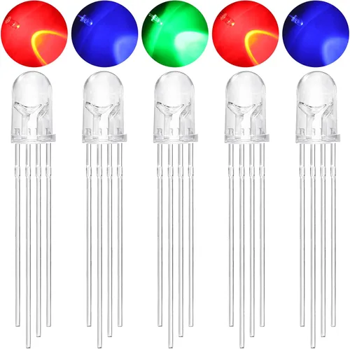 Vista 14 de EBOOT Kit surtido de 100 bombillas LED transparentes, diodos de emisión de luz, 0.2 pulgadas (5 colores)