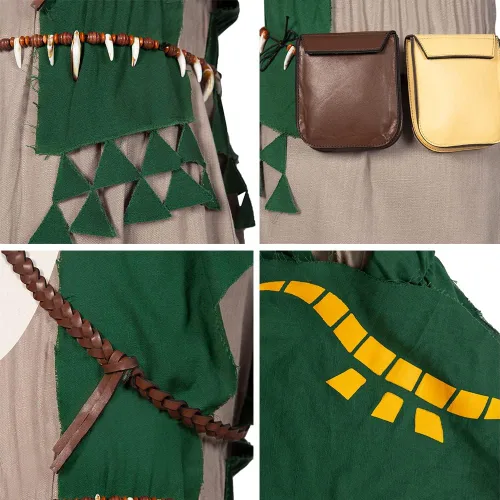 Vista 4 de MZXDY Disfraz de cosplay de Link, juego salvaje de 2 eslabones, conjunto completo de uniforme de lujo para Halloween