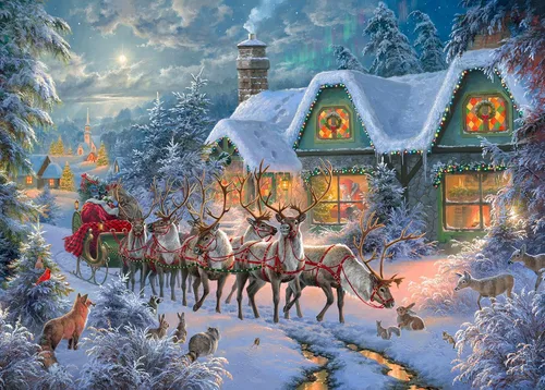 Vista 8 de Calendario de Adviento original de rompecabezas 2025 – Magia de Navidad, 24 cajas de 1008 piezas, regalo de cuenta regresiva de Navidad, diversión