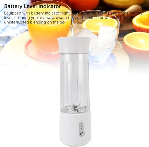Vista 3 de Portable Mini Blender USB Rechargeable, Efficient, 6 Blades for Shakes on the Go, 500 Ml Capacity