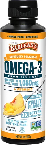 Vista 11 de Barlean's Suplemento líquido de aceite de pescado Omega 3 para hombres y mujeres, 1500 mg de ácido graso EPA y DHA, promueve la salud del cerebro