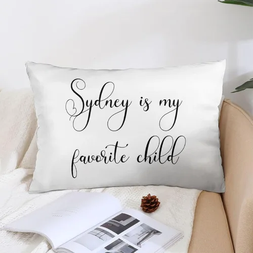 Vista 9 de Fundas de almohada lumbar personalizadas para el Día de la Madre con nombres de los niños, 12 x 20 pulgadas, funda de cojín rectangular decorativa
