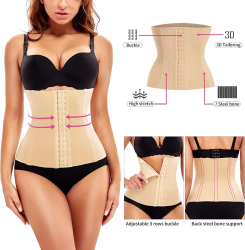 Vista 2 de JOSERGO Entrenador de cintura para mujer, control de abdomen, faja posparto, faja de corsé debajo del busto