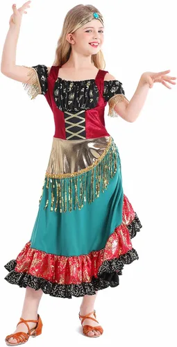 Vista 7 de Seasons Disfraz de gitana Starlight para niñas, cosplay de Halloween