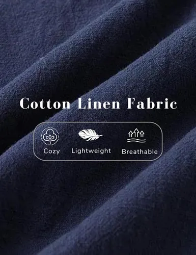Vista 6 de Gozoloma Overol de lino y algodón holgado con dobladillo de pétalos para mujer, estilo casual y holgado
