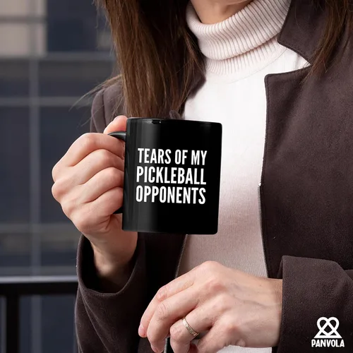 Vista 5 de Panvola Tears of My Pickleball Opponents - Taza de cerámica para café, regalo para jugador deportivo, abuelo, abuela, marido, esposa, mamá, papá