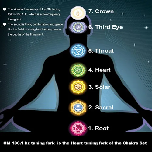 Vista 9 de Horquilla de afinación OM 136.1Hz ponderada, Horquilla de energía del chakra del corazón para curación de sonido, meditación, sistema inmunológico