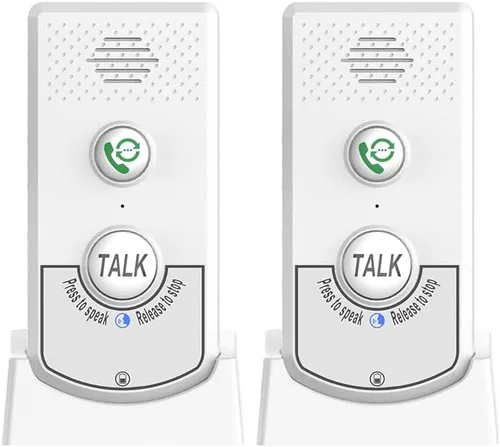 Vista 6 de Paquete de 2 intercomunicadores inalámbricos para voz en el hogar, llamadas bidireccionales para el hogar, ultra larga distancia, portátil