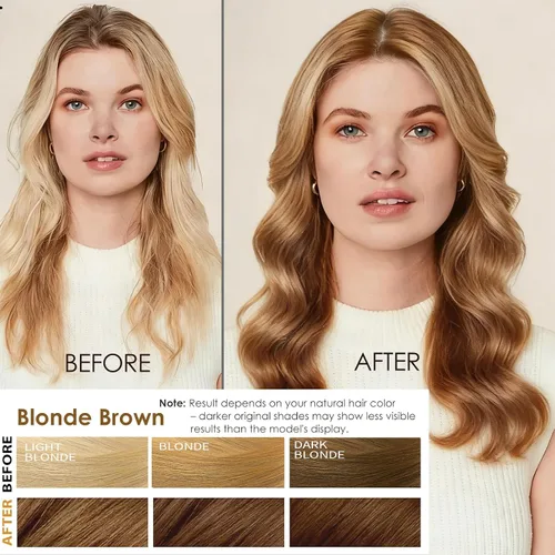Vista 2 de Champú de tinte para el cabello 3 en 1 para mujeres y hombres, rica coloración de raíz a punta con extractos naturales, 3-4 semanas de duración