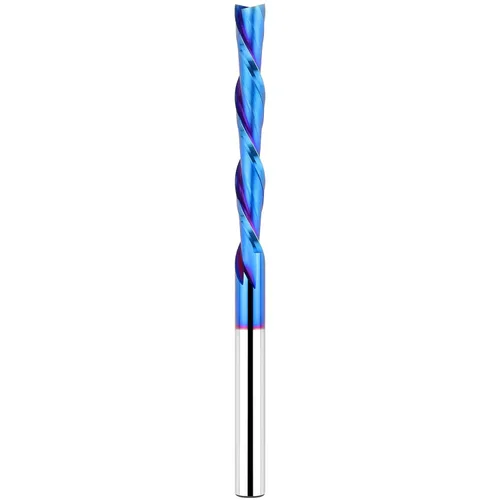 Vista 28 de EANOSIC Brocas de fresadora en espiral de compresión ascendente y descendente de 1/2 pulgada de diámetro de corte con revestimiento nano azul