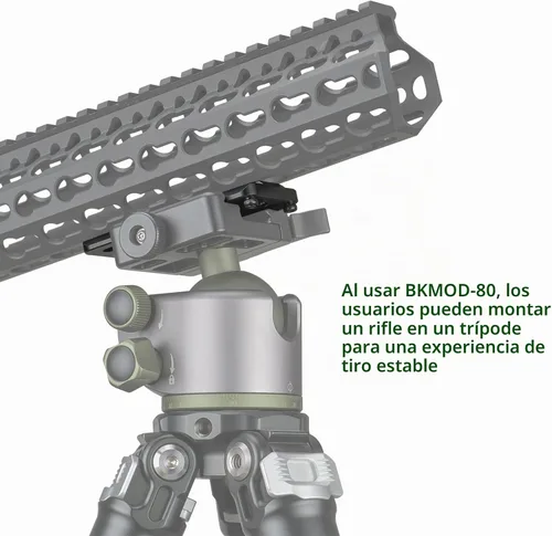 Vista 6 de Adaptador de placa de trípode FANAUE Keymod Rail con tornillos de seguridad, para cabezal de bola de trípode, compatible con Arca Swiss RRS Dovetail