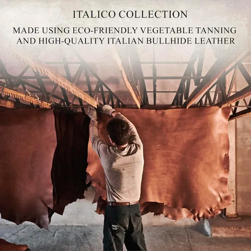Vista 4 de Tony Perotti Billetera plegable de piel italiana para hombre con tarjeteros, bolsillos, ventana de identificación, cartera ecológica de cuero