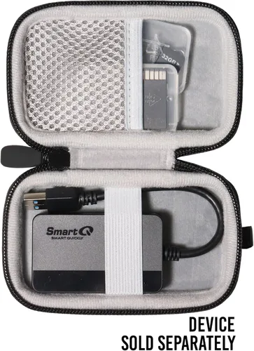 Vista 3 de Alltravel Funda organizadora tamaño palma para lector de tarjetas SD y tarjetas de memoria, compatible con Apple Lightning a lector de cámara