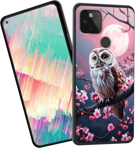 Vista 62 de Funda delgada para Google Pixel 4 XL, funda delgada de silicona de TPU suave a prueba de golpes para Google Pixel 4 XL, gato negro luna estrellada