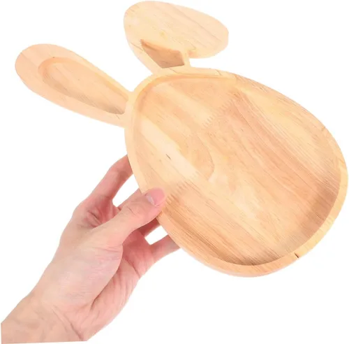 Vista 4 de Cabilock Tabla de cortar de conejo de Pascua, tabla de cortar de cocina, plato de conejo en forma de queso, postre, bandeja para servir charcutería