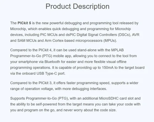 Vista 3 de PICkit4 original de Microchip: MPLAB PICkit 4 3 PIC programador en circuito depurador @XYGStudy