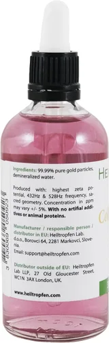 Vista 4 de Oro coloidal 10 ppm 3.4 Fl Oz - 3.4 fl oz Probado por terceros Heiltropfen®