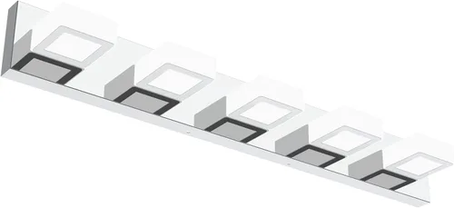 Vista 10 de Ralbay - Luz LED negra para tocador de baño, moderna, atenuable con 5 temperaturas de color, accesorios de iluminación de pared de acrílico negro
