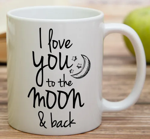 Vista 3 de Retreez Taza divertida – I Love You to The Moon & Back - Tazas de café de cerámica de 11 onzas – Divertido, sarcasmo, sarcástico, motivacional